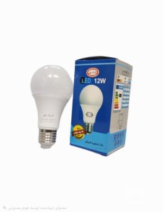 لامپ بالب حبابی 12وات قرمز فراه نور چیپ رنگی