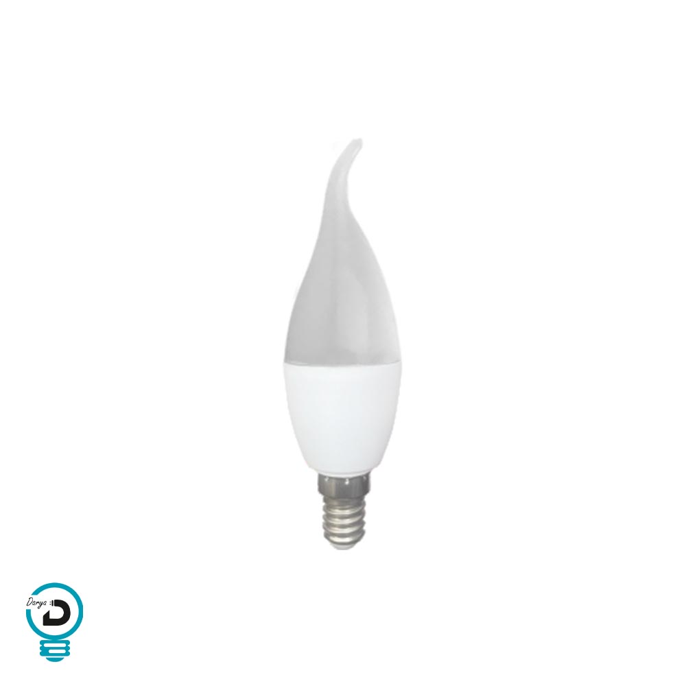 لامپ لوستری ۸ وات مات با پایه E14 برند پارس الکترونیک گلستان، مناسب برای لوستر و چراغ‌های دکوراتیو