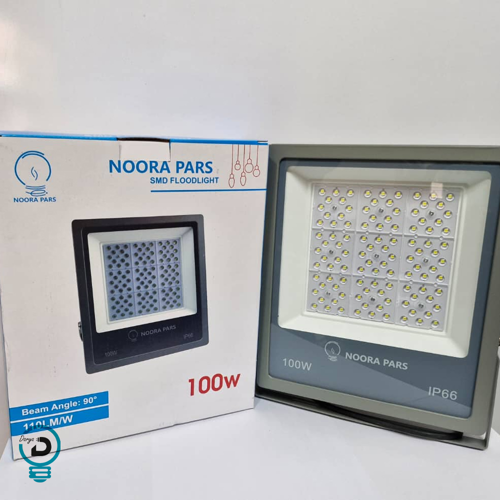 پروژکتور LED اس ام دی 100 وات نوراپارس مدل ضدآب IP66
